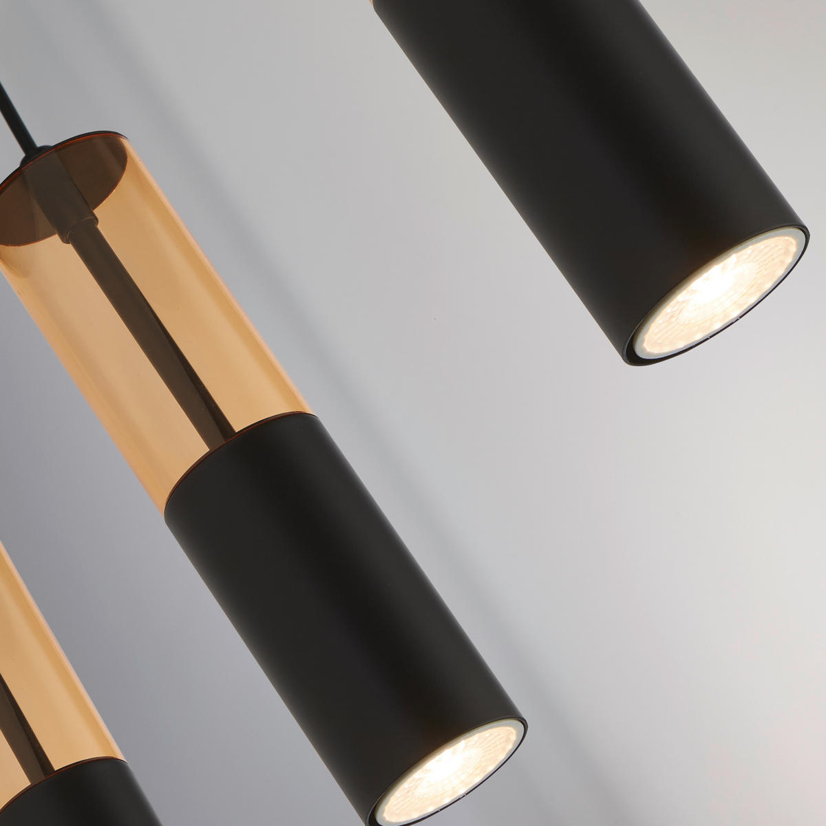 HÄNGLAMPA Merrygold 94/5,5/120 cm  - bärnstensfärgad/svart, Modern, metall/plast (94/5,5/120cm)