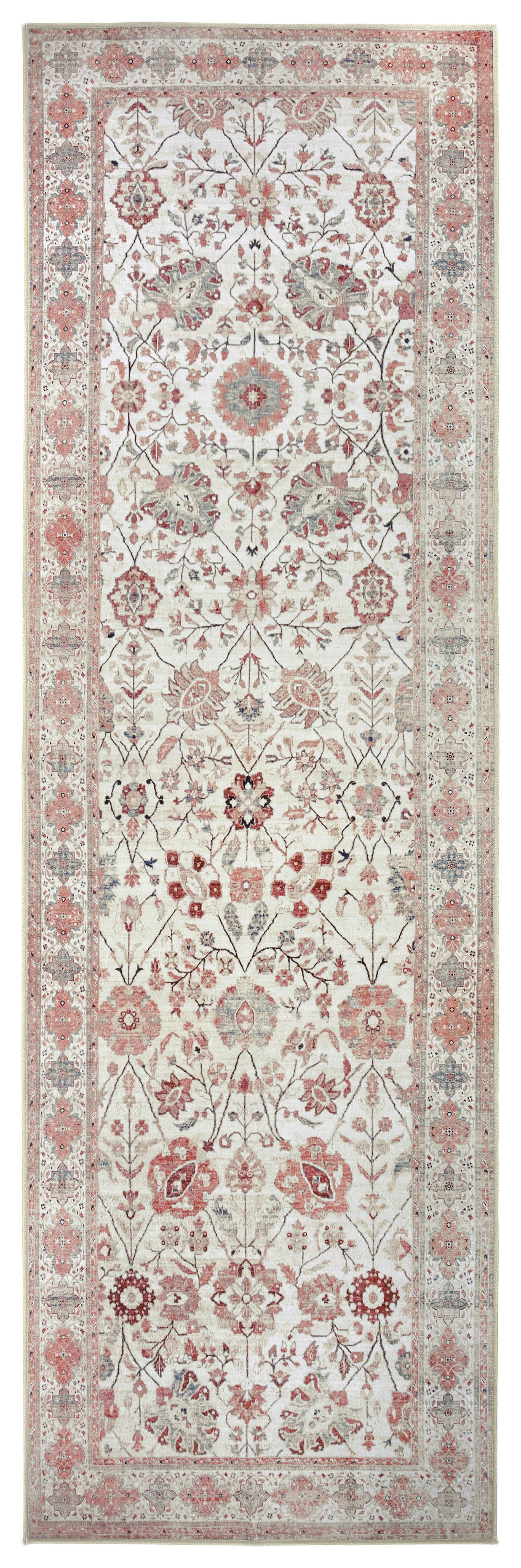 BĚHOUN, 80/250 cm, světle modrá, perleť, korály - korály/světle modrá, Design, textil/plast (80/250cm) - Lindorug