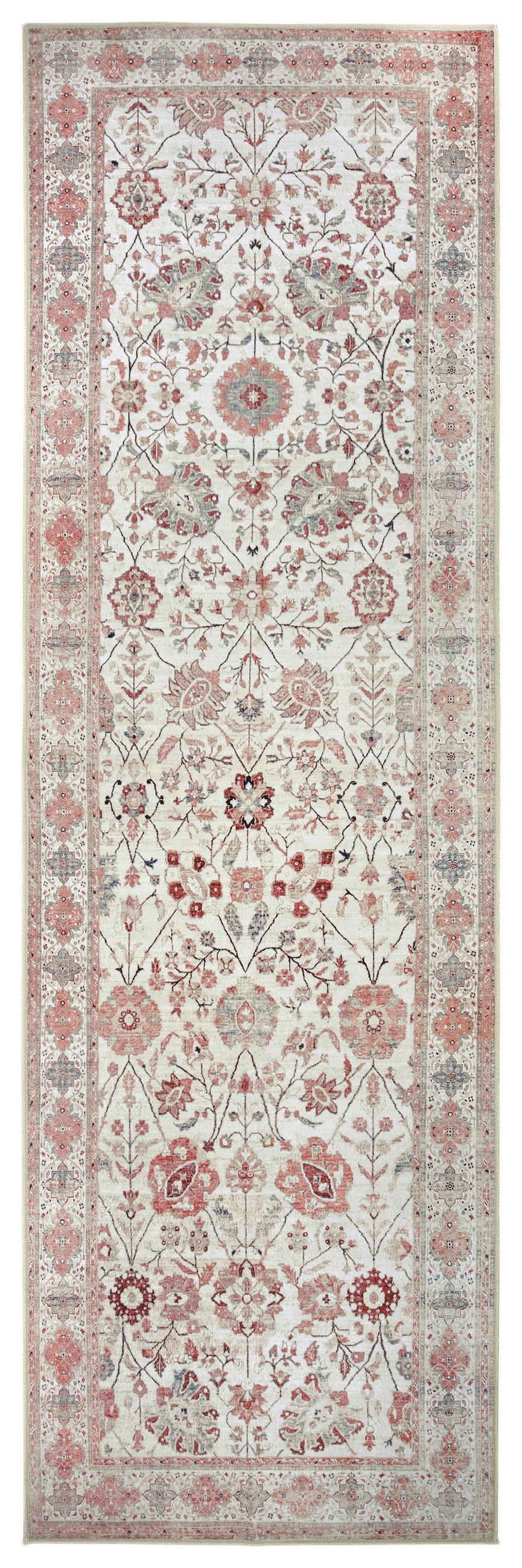 BĚHOUN, 80/250 cm, světle modrá, perleť, korály - korály/světle modrá, Design, textil/plast (80/250cm) - Lindorug