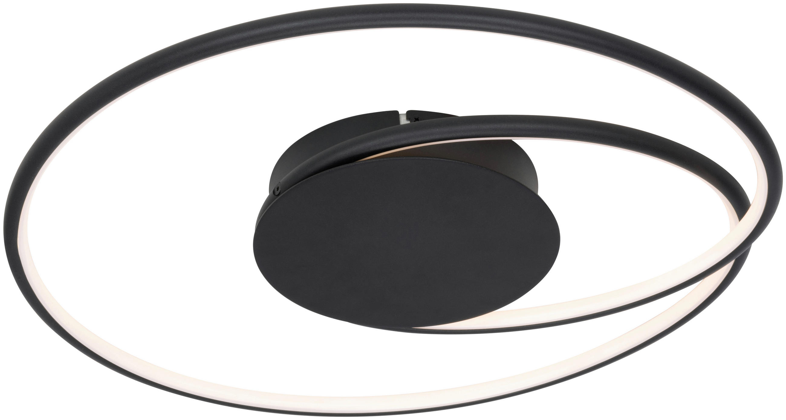 LED-DECKENLEUCHTE Birmingham 45/8 cm   - Schwarz, LIFESTYLE, Kunststoff/Metall (45/8cm) - Novel