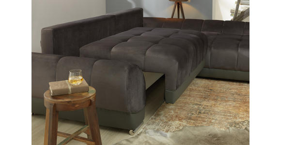 ECKSOFA in Braun, Grau, Rosa  - Braun/Rosa, MODERN, Textil/Metall (290/192cm) - Carryhome