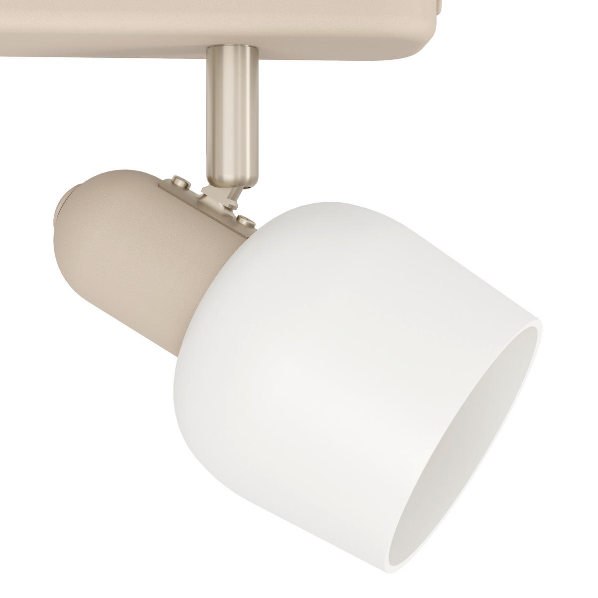 STROPNÉ SVIETIDLO, 52/7,5/5,5 cm - piesková/biela, Natur, kov/sklo (52/7,5/5,5cm) - Eglo
