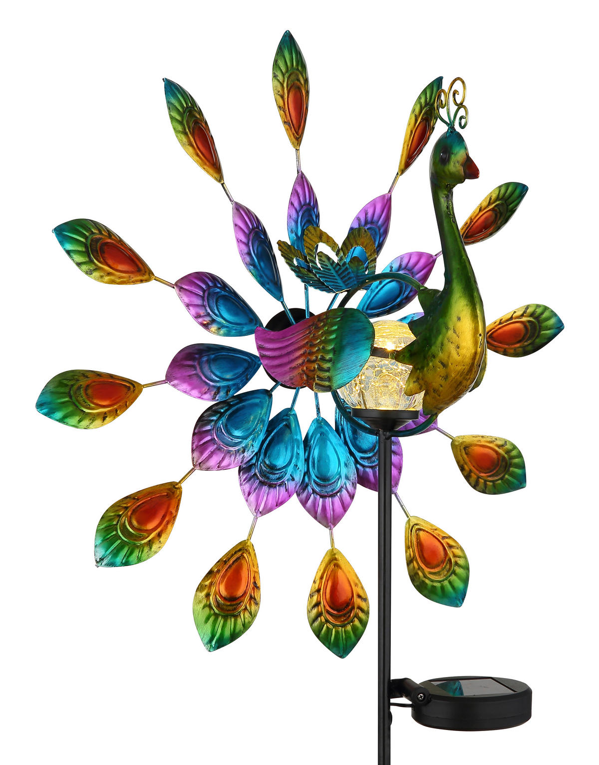 SVJETILJKA SOLARNA  - višebojno/crna, Design, metal/plastika (38/25/120cm) - Globo