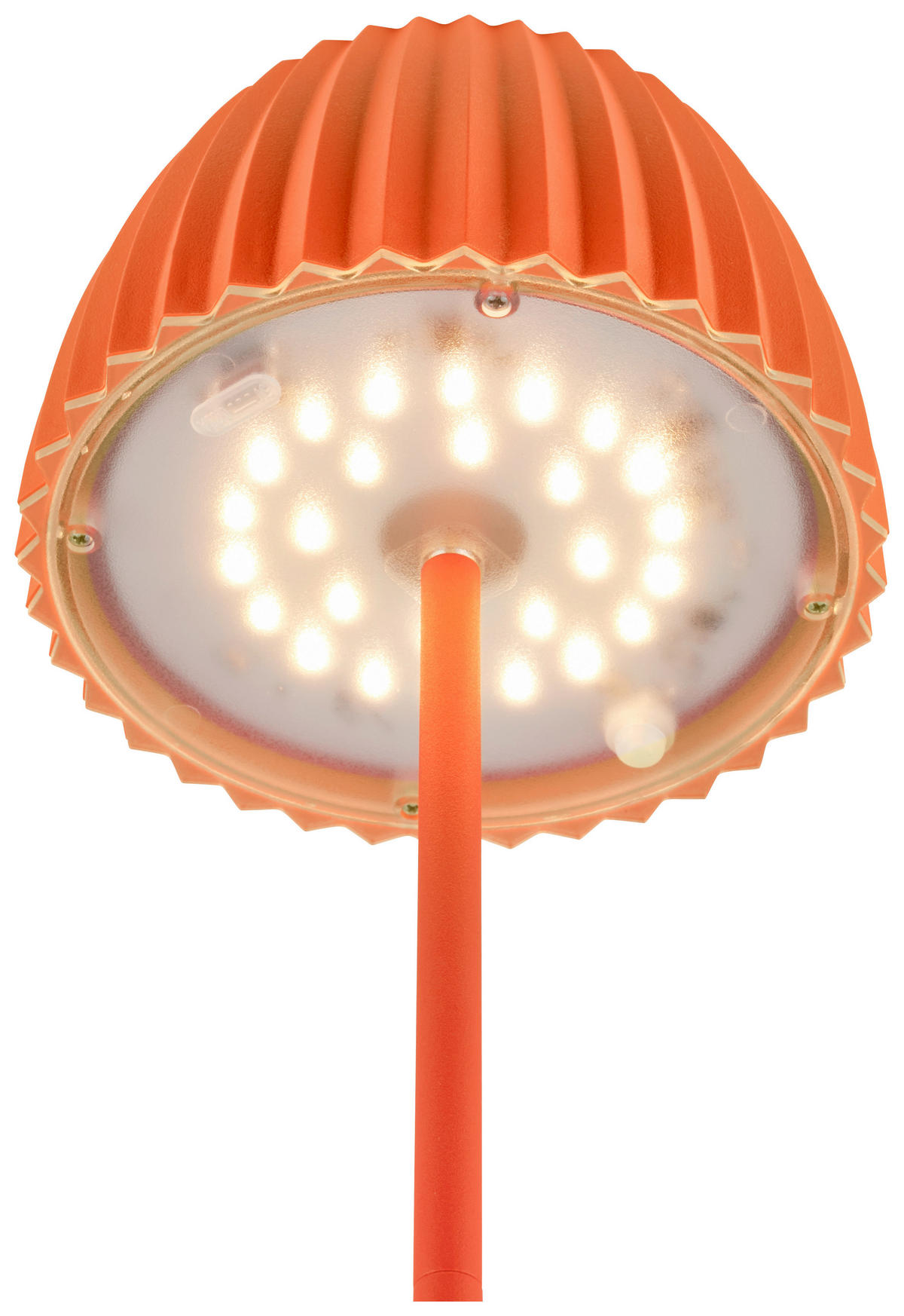 AKKU-TISCHLEUCHTE 14,5/36,5 cm  - Orange, Basics, Kunststoff/Metall (14,5/36,5cm)