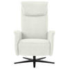 RELAXSESSEL in Textil Weiss  - Weiss/Schwarz, Design, Textil/Metall (77/115/89cm) - Pure Home Comfort