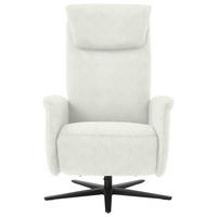 RELAXSESSEL in Textil Weiss  - Weiss/Schwarz, Design, Textil/Metall (77/115/89cm) - Pure Home Comfort