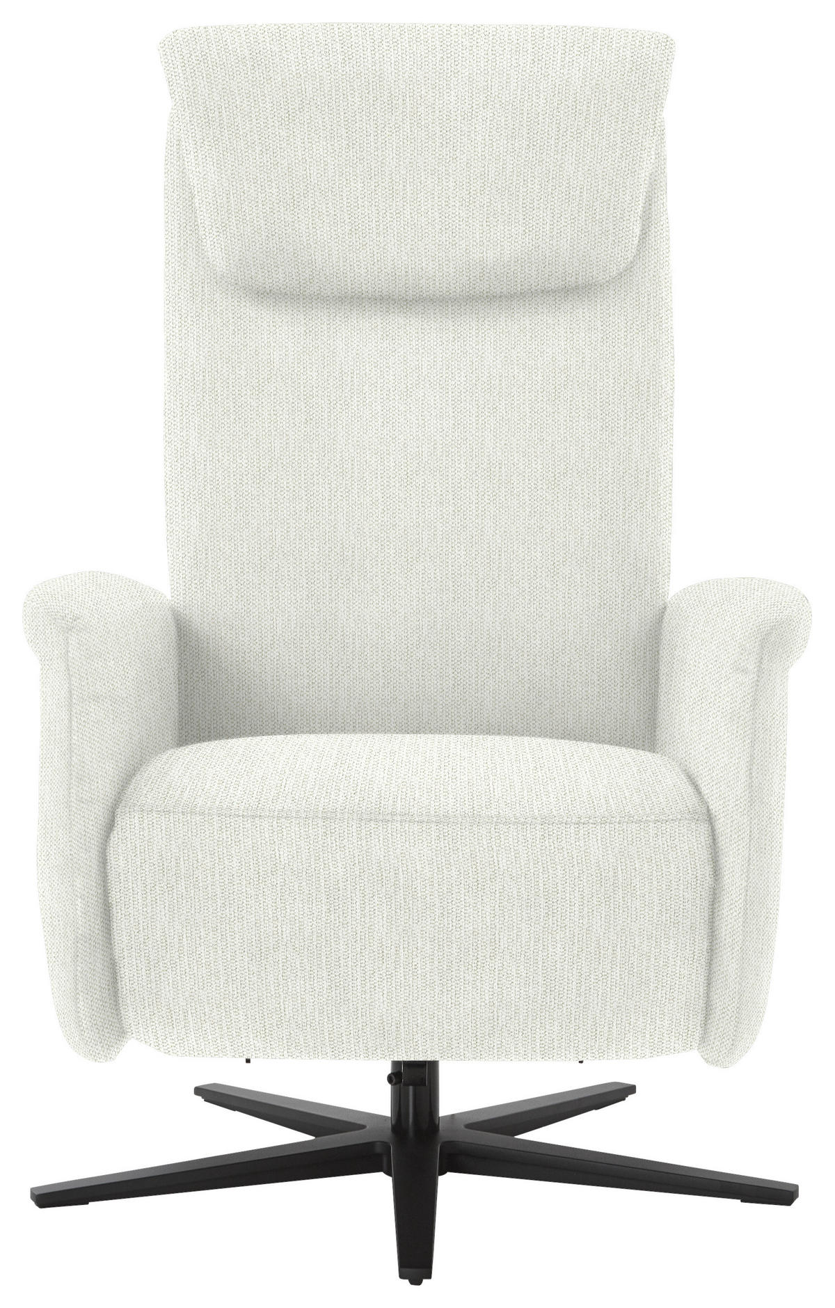 RELAXSESSEL in Textil Weiss  - Weiss/Schwarz, Design, Textil/Metall (77/115/89cm) - Pure Home Comfort