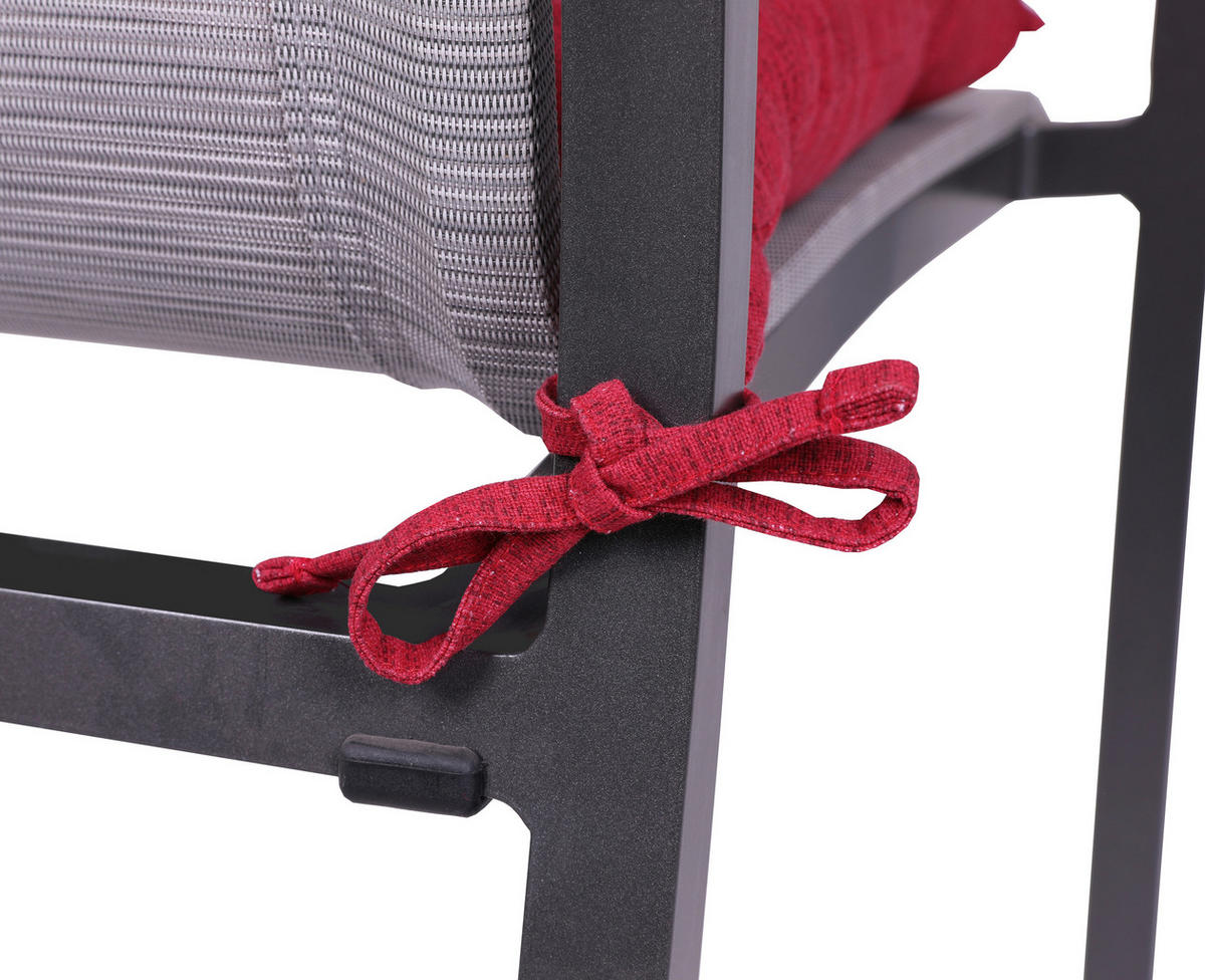 GARTENSITZKISSEN in Rot 40/40 cm  - Rot, Design, Textil (40/40cm)