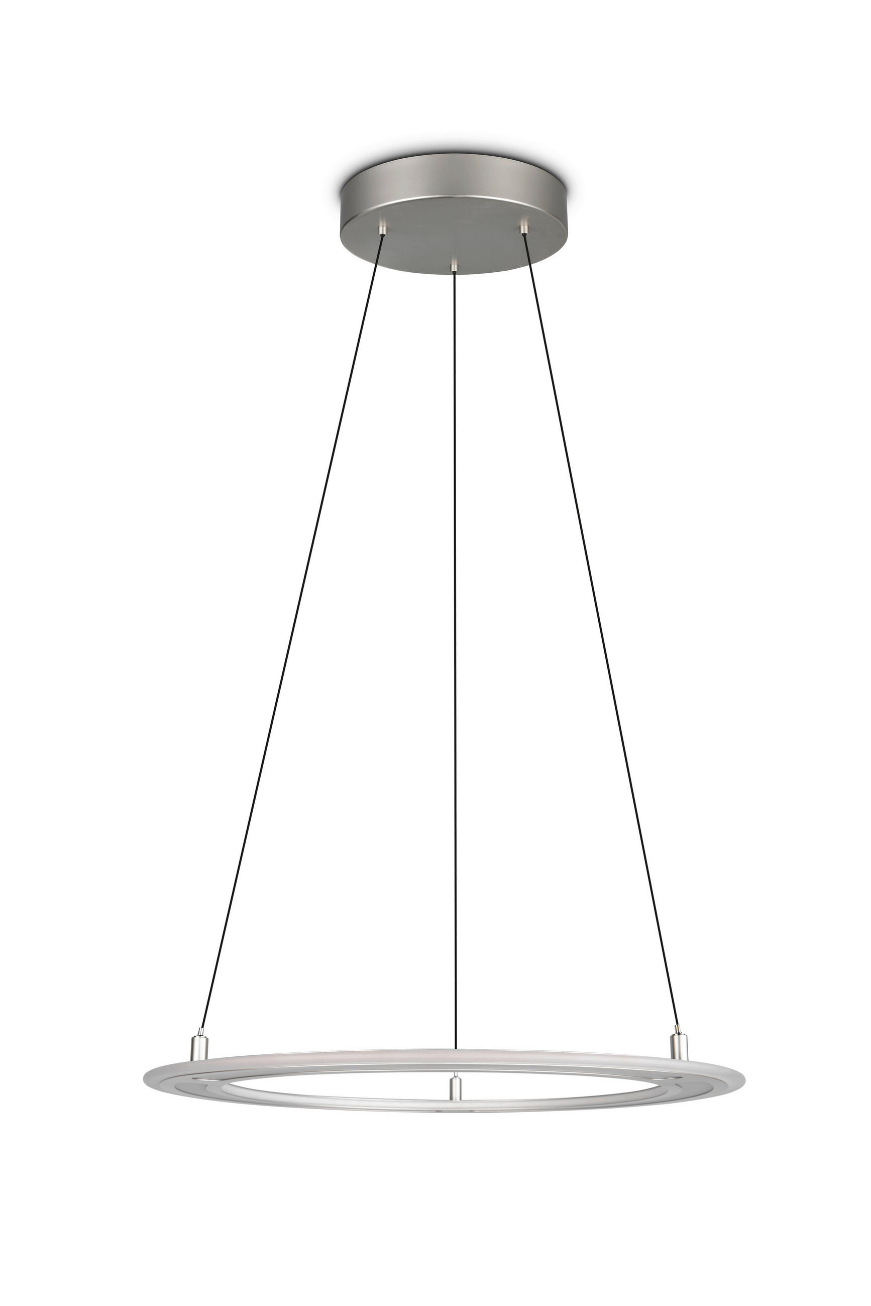 Trio Leuchten Led-Hängeleuchte Cromer Nickel 180 cm