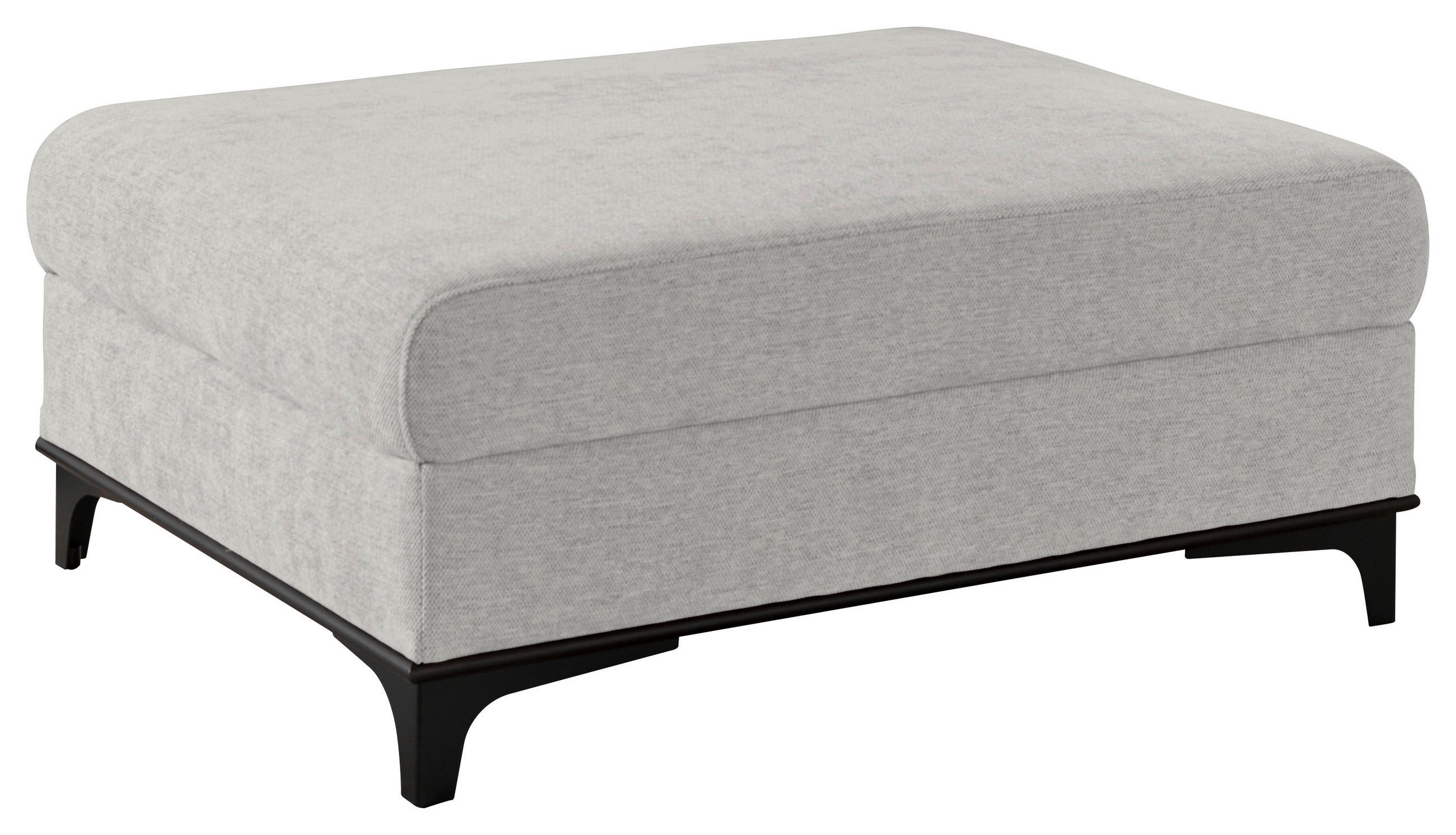 HOCKER Webstoff Creme  - Creme/Schwarz, Design, Holz/Textil (100/41/78cm) - Stylife