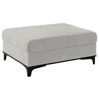 HOCKER Webstoff Creme  - Creme/Schwarz, Design, Holz/Textil (100/41/78cm) - Stylife