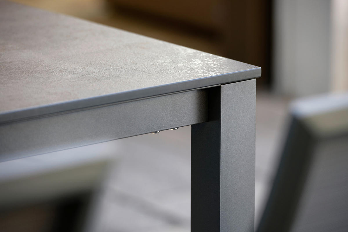 GARTENTISCH 160-210/90/75,5 cm Metall, Kunststoff rechteckig  - Anthrazit/Grau, Design, Kunststoff/Metall (160-210/90/75,5cm) - Stern