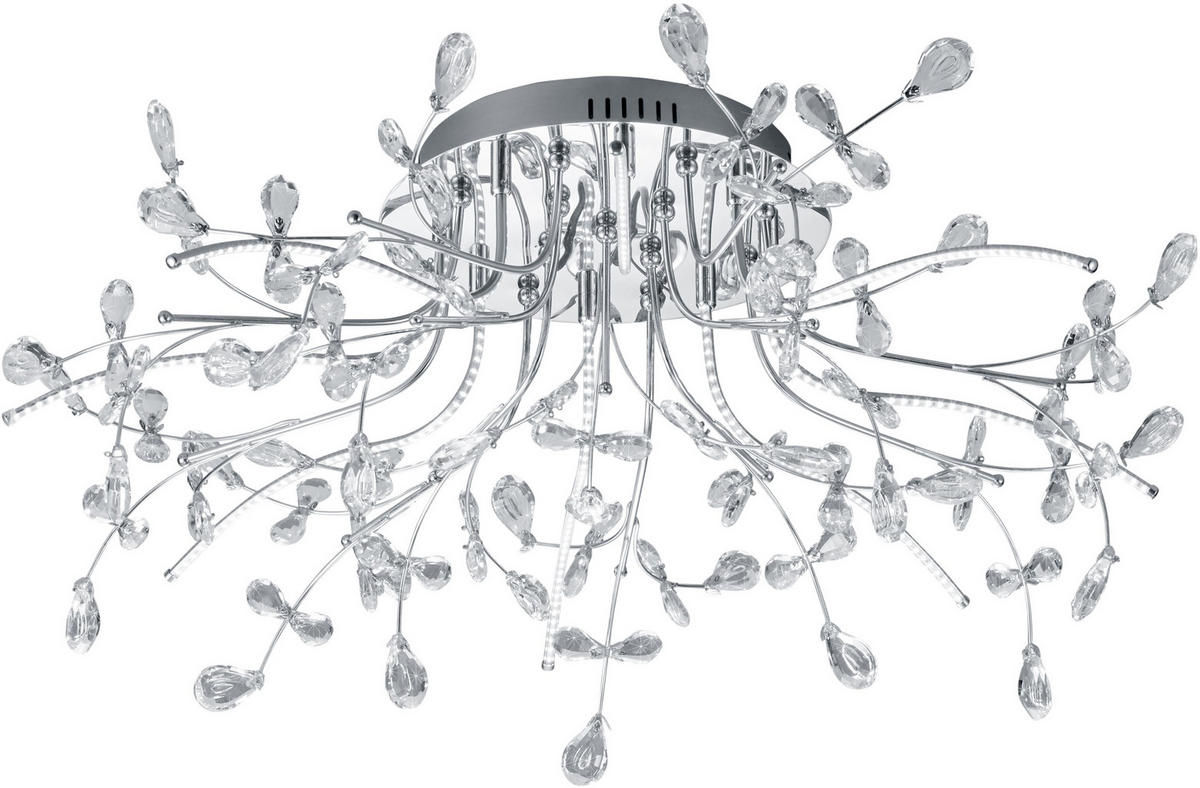 STROPNÉ LED SVIETIDLO, 77 cm - chrómová, Lifestyle, kov/plast (77cm)