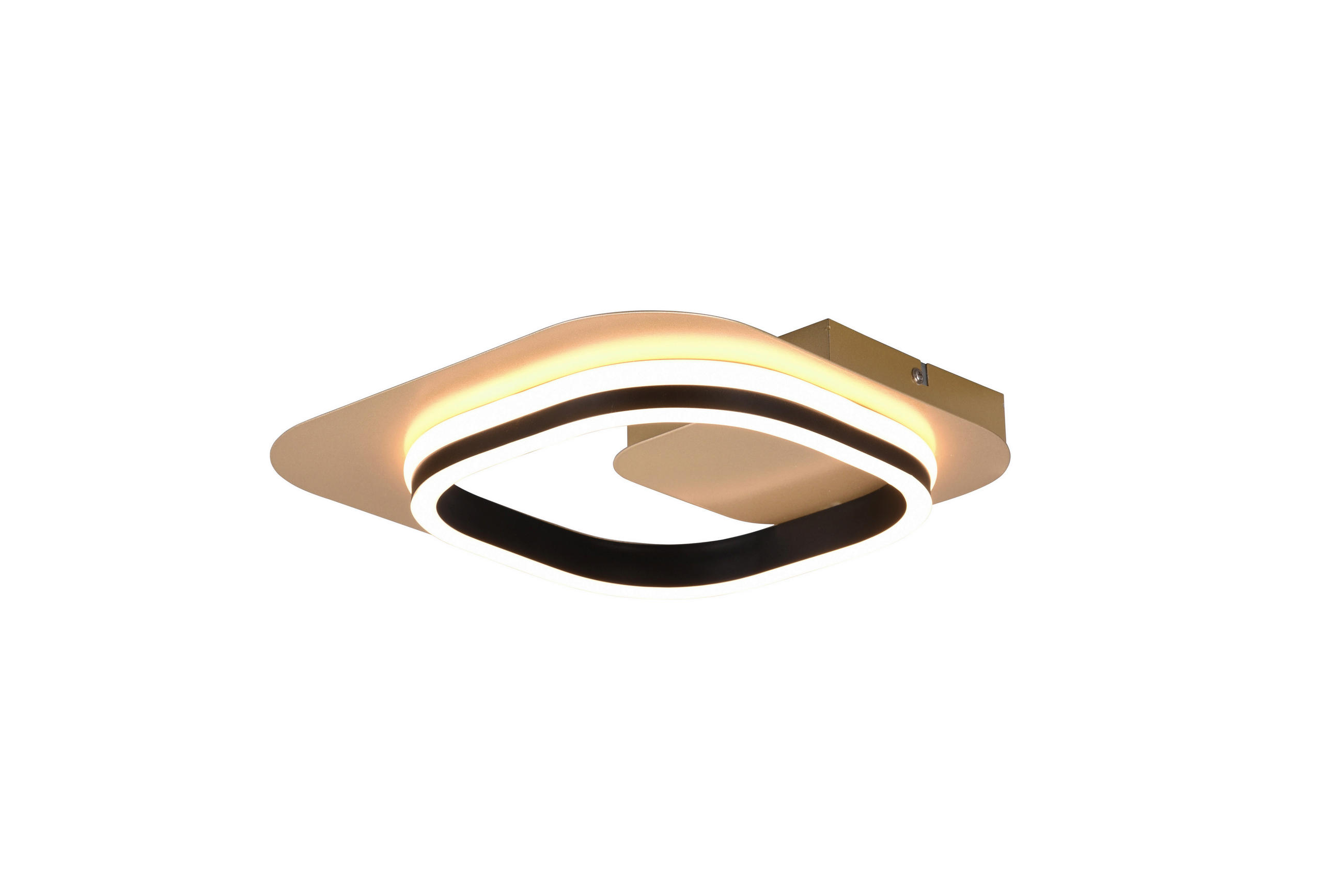 LED VÄGGLAMPA Lugo   - svart/guldfärgad, Basics, metall (29/29/6cm) - Trio Leuchten