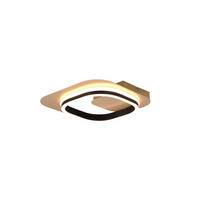 APLICĂ DE PERETE CU LED - auriu/negru, Basics, metal (29/29/6cm) - Trio Leuchten