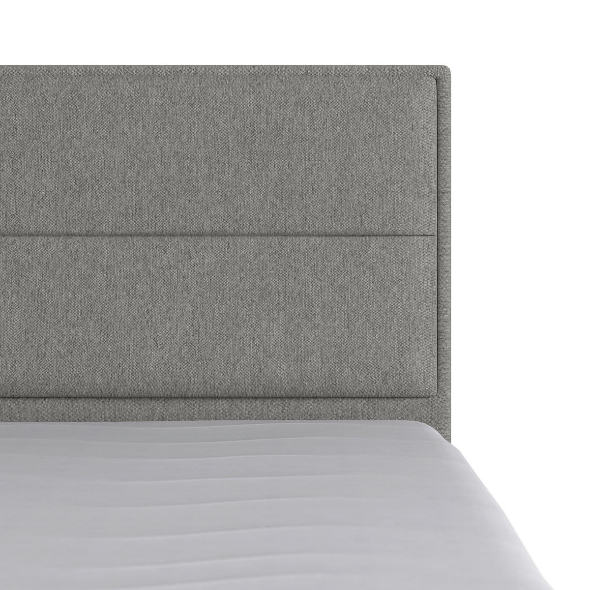 BOXSPRINGBETT 140/200 cm  in Silberfarben  - couleur argentée, Modern, textile/métal (140/200cm) - MID.YOU