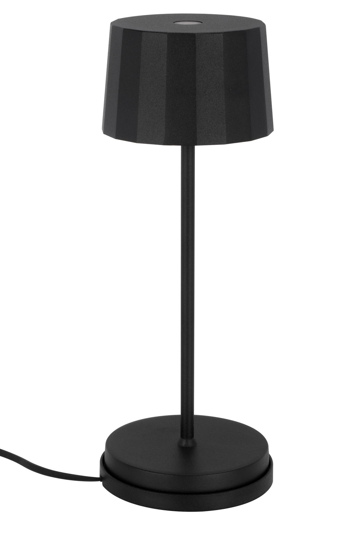 AKKU-TISCHLEUCHTE 7,5/20 cm  - Schwarz, Design, Kunststoff/Metall (7,5/20cm) - Dieter Knoll