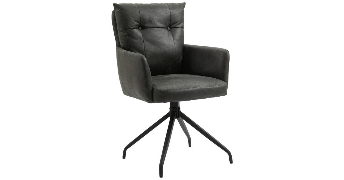 LIVETASTIC Armlehnstuhl drehbar Dunkelgrau kaufen 
