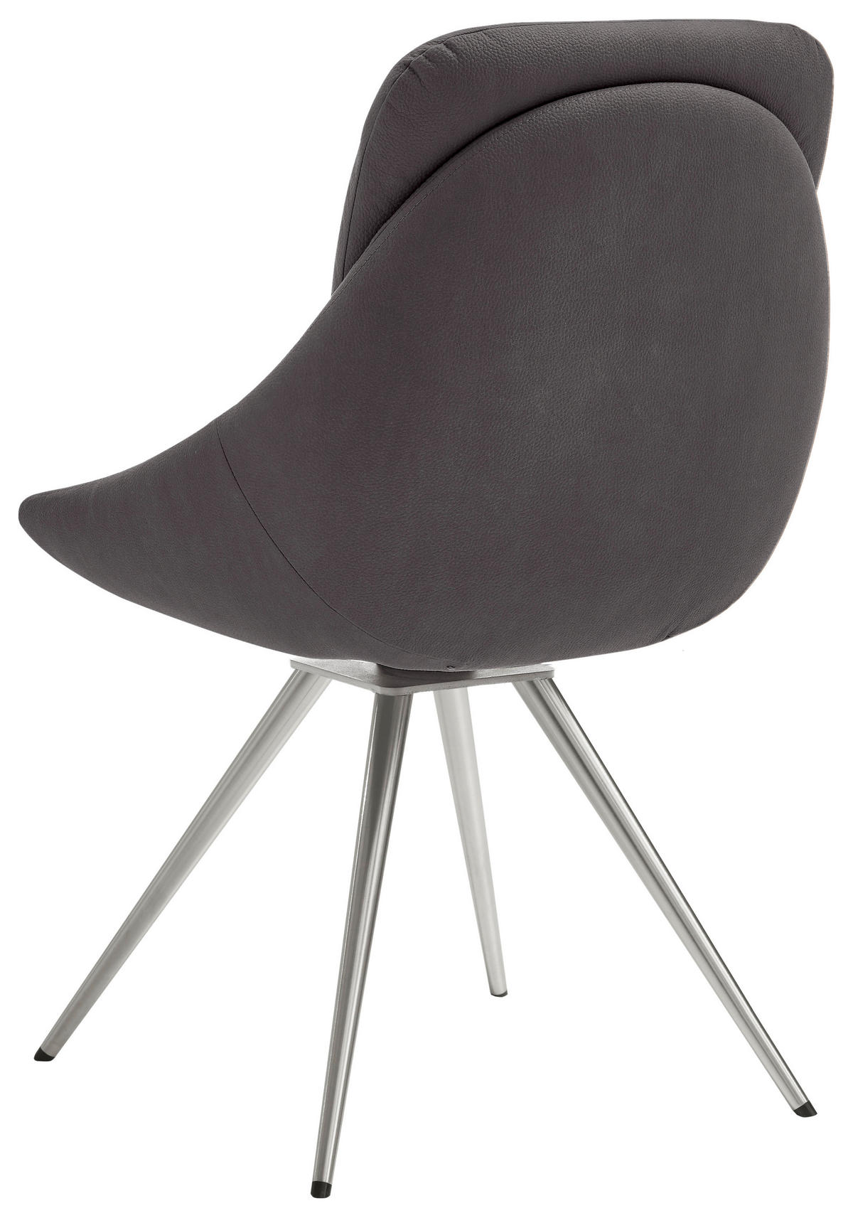 STUHL  in Stahl  - Edelstahlfarben/Anthrazit, Design, Textil/Metall (55/91/64cm) - Venjakob