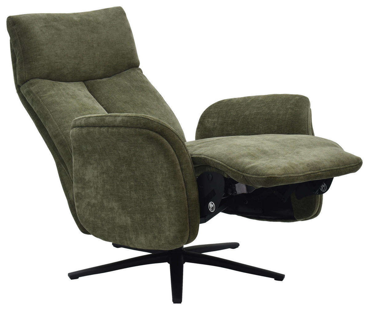 RELAXSESSEL Webstoff    - Schwarz/Grün, Design, Holz/Textil (75/109/84/148/84cm) - Livetastic