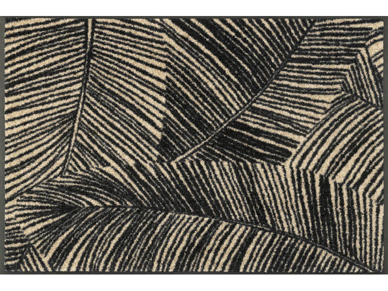 FUßMATTE  50/75 cm  Schwarz  - Schwarz, Design, Kunststoff (50/75cm) - wash+dry