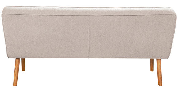 SITZBANK 183/90/79 cm Webstoff Champagner Eiche vollmassiv  - Champagner/Eichefarben, Design, Holz/Textil (183/90/79cm) - Linea Natura