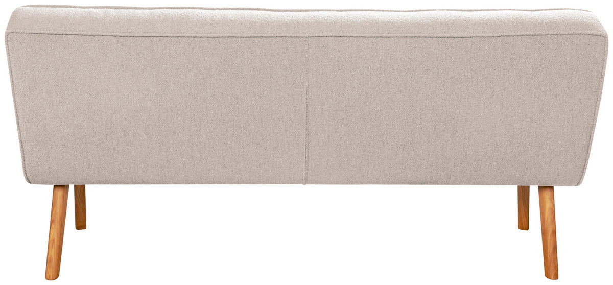 SITZBANK 183/90/79 cm Webstoff Champagner Eiche vollmassiv  - Champagner/Eichefarben, Design, Holz/Textil (183/90/79cm) - Linea Natura