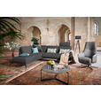 ECKSOFA in Flachgewebe Grau  - Anthrazit/Grau, Design, Textil/Metall (230/254cm) - Ambiente