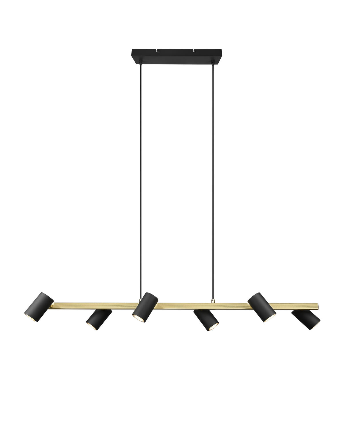 HÄNGELEUCHTE  115/150/18 cm   - Goldfarben/Schwarz, Design, Metall (115/150/18cm) - Trio Leuchten