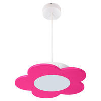 KINDERHÄNGELEUCHTE Fiore 33/70 cm   - Pink, Basics, Holzwerkstoff/Kunststoff (33/70cm)