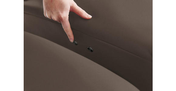 3-SITZER-SOFA Latina in Echtleder Dunkelbraun   - Dunkelbraun/Alufarben, Design, Leder/Metall (190/82/99cm) - Dieter Knoll