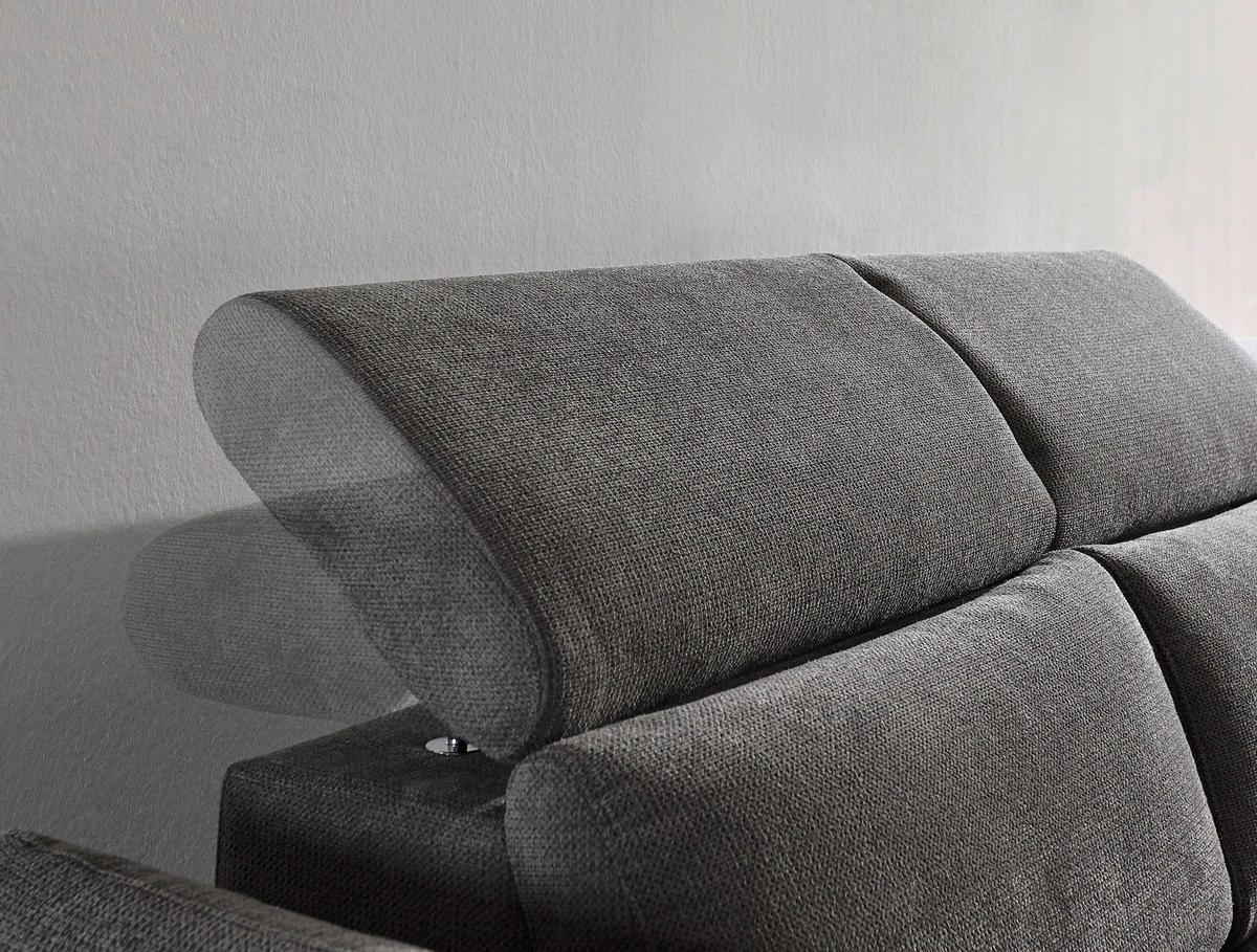 ECKSOFA in Mikrofaser Schwarz  - Schwarz, Design, Kunststoff/Textil (254/224cm) - Livetastic