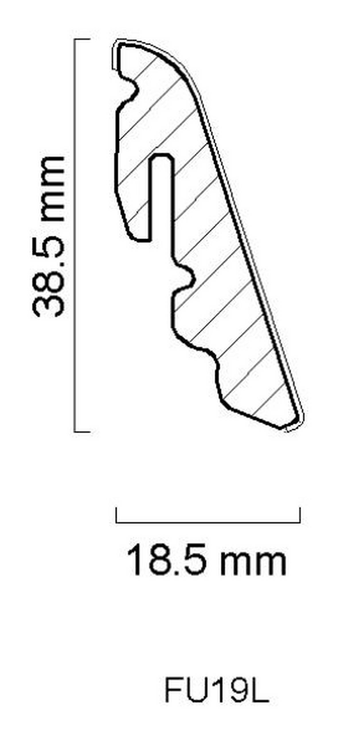 SOCKELLEISTE Eichefarben  - Eichefarben, Basics, Holz (240/1,85/3,85cm) - Homeware