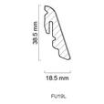 SOCKELLEISTE Eichefarben  - Eichefarben, Basics, Holz (240/1,85/3,85cm) - Homeware