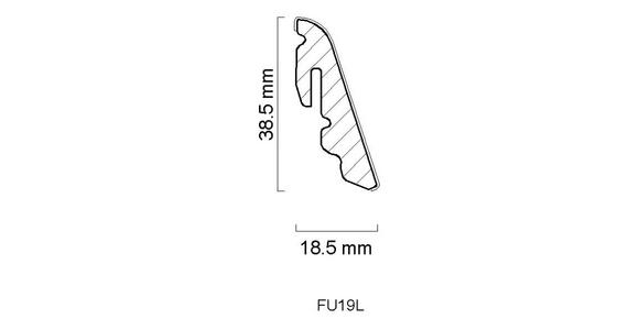 SOCKELLEISTE Eichefarben  - Eichefarben, Basics, Holz (240/1,85/3,85cm) - Homeware