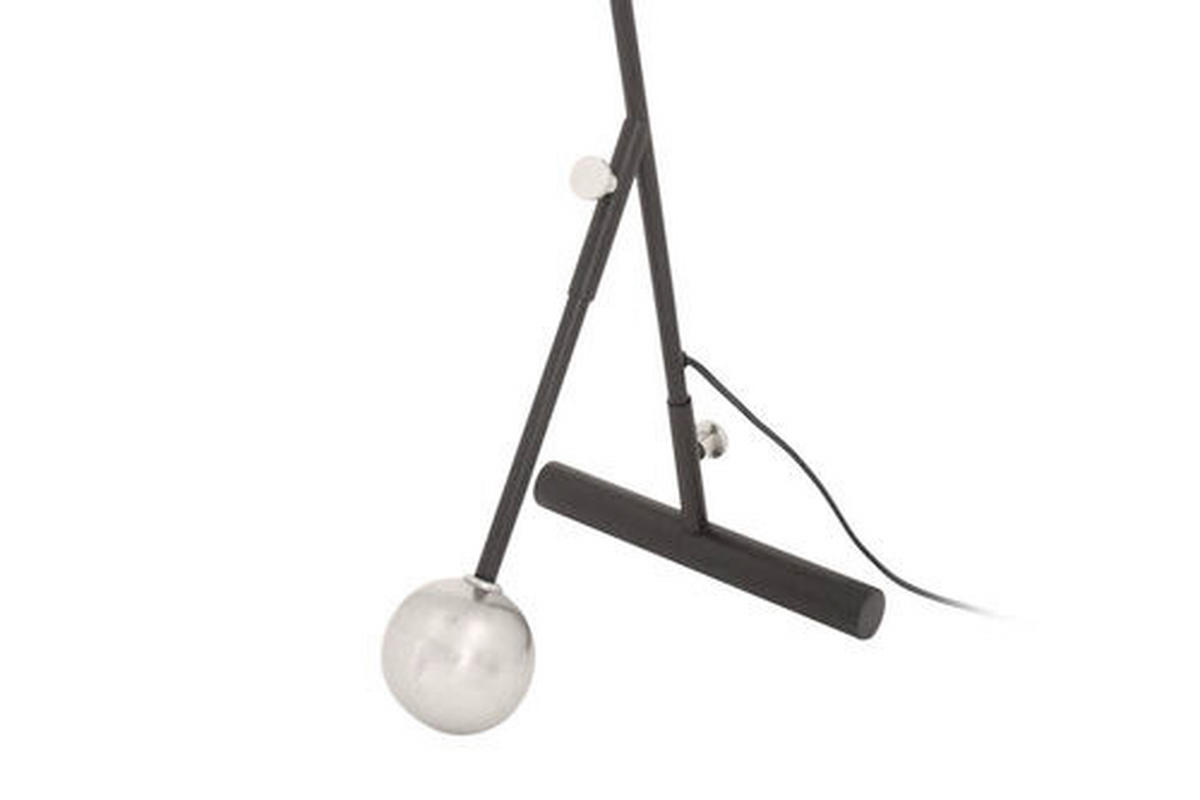 STEHLEUCHTE - Goldfarben/Schwarz, Design, Kunststoff/Stein (23/76/32cm) - Kayoom