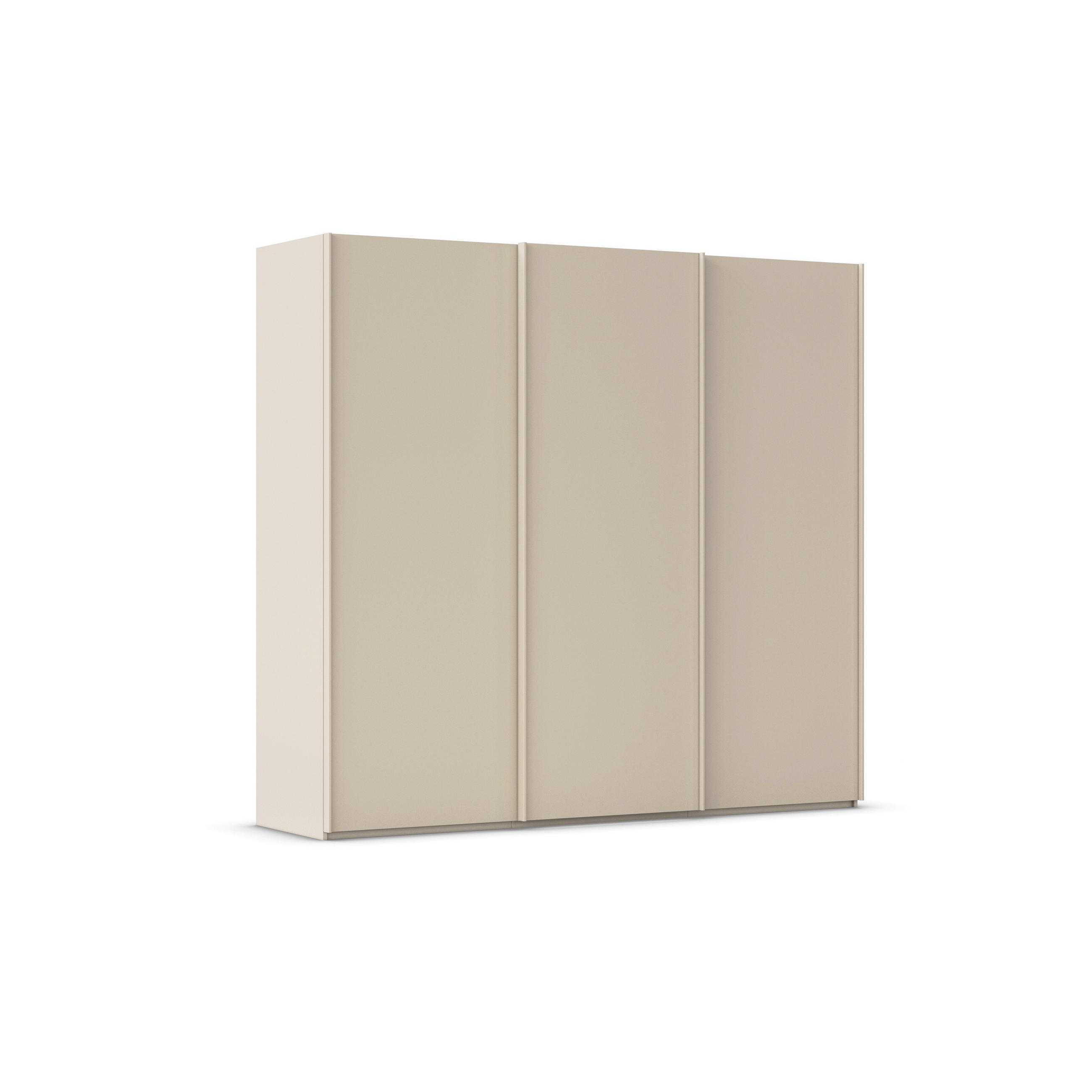 SCHWEBETÜRENSCHRANK 242/223/69 cm,  in Champagner, 3 Tür(en)  - Champagner, Basics, Holzwerkstoff/Metall (242/223/69cm) - Rauch Möbel