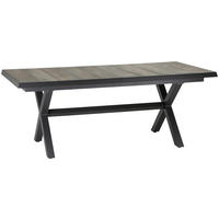 GARTENTISCH 200-260/100/77 cm Metall rechteckig  - Anthrazit/Graubraun, Basics, Keramik/Metall (200-260/100/77cm) - Siena Garden