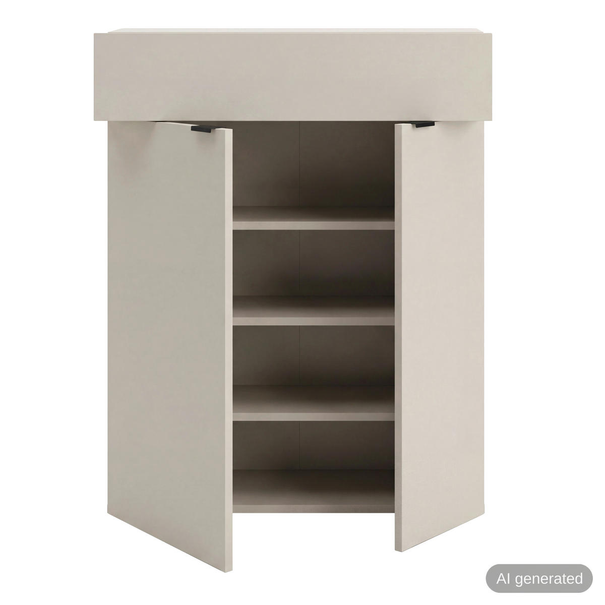 SIDEBOARD  150/83/37 cm 2 Schublade(n)  - Kaschmir/Schwarz, Design, Holzwerkstoff/Kunststoff (150/83/37cm) - MID.YOU