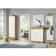 GARDEROBE 4-teilig  in 220/195/37 cm  - Eichefarben/Weiß, Design, Glas/Holz (220/195/37cm) - Novel