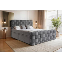 BOXBETT 140/200 cm  in Graphitfarben  - Graphitfarben, MODERN, Textil (140/200cm) - Livetastic