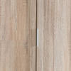 DREHTÜRENSCHRANK 3-türig Eichefarben  - Eichefarben/Silberfarben, KONVENTIONELL, Holzwerkstoff (135/210/58cm) - MID.YOU