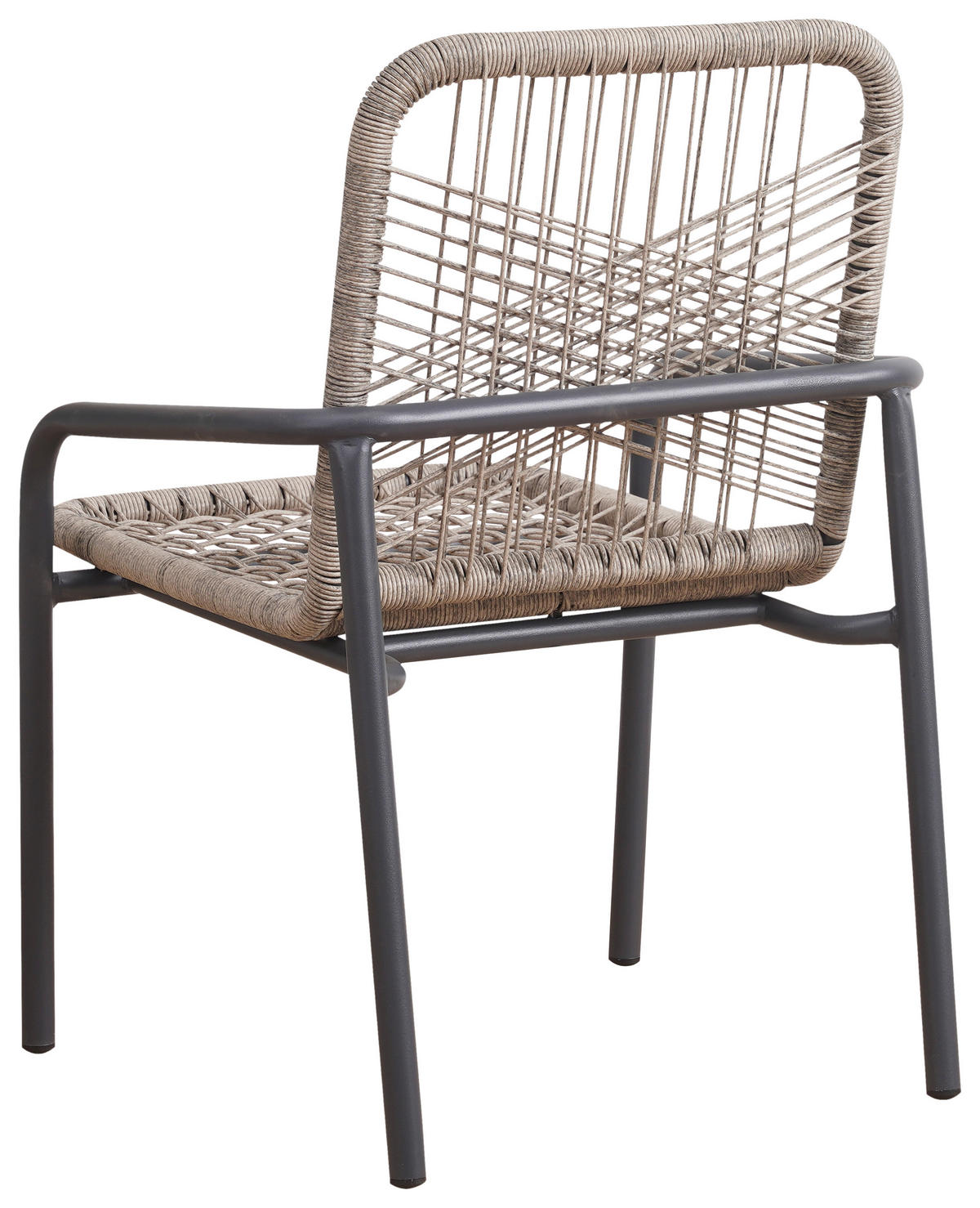 GARTENSESSEL-SET Metall, Kunststoff Sandfarben  - Sandfarben/Anthrazit, Design, Kunststoff/Metall (53/76/44cm) - Gardenson