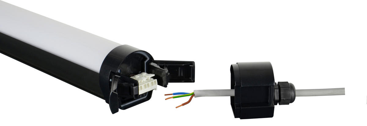 LED-DECKENLEUCHTE pro 62/6/6 cm   - Schwarz, Basics, Kunststoff (62/6/6cm)