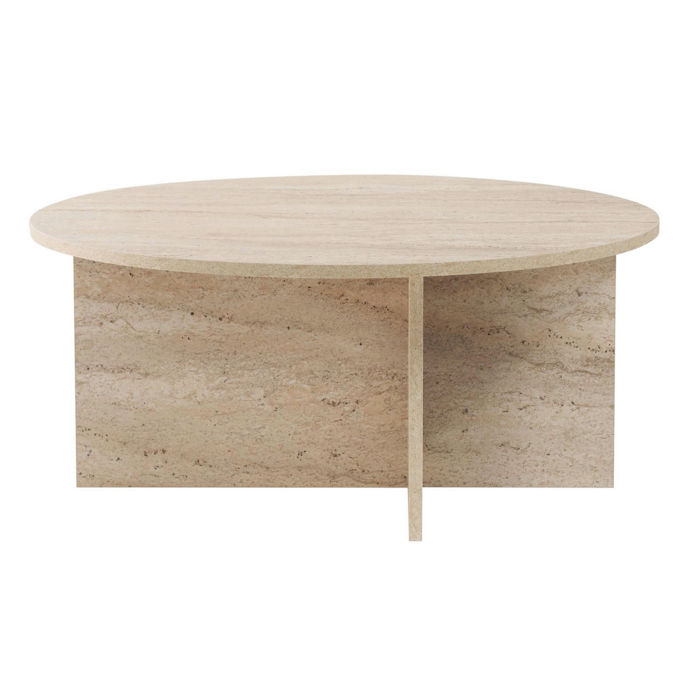 COUCHTISCH 90/90/40 cm rund Creme einfacher Aufbau  - Creme, Design, Holzwerkstoff (90/90/40cm) - MID.YOU