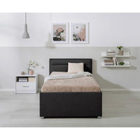 Pat Tapițat, 90/200 cm, antracit - antracit, Modern, plastic/lemn (90/200cm) - Livetastic