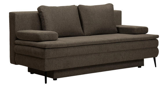 SCHLAFSOFA Webstoff Dunkelgrau  - Dunkelgrau/Schwarz, Design, Kunststoff/Textil (200/90/100cm) - Venda