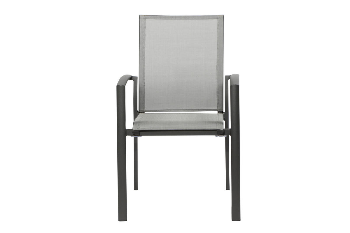 LOUNGESESSEL Anthrazit Aluminium  - Anthrazit, Basics, Kunststoff/Metall (56/89/61,5cm) - Siena Garden