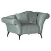 SESSEL Chenille Hellblau    - Schwarz/Hellblau, Design, Textil/Metall (138/83/85cm)