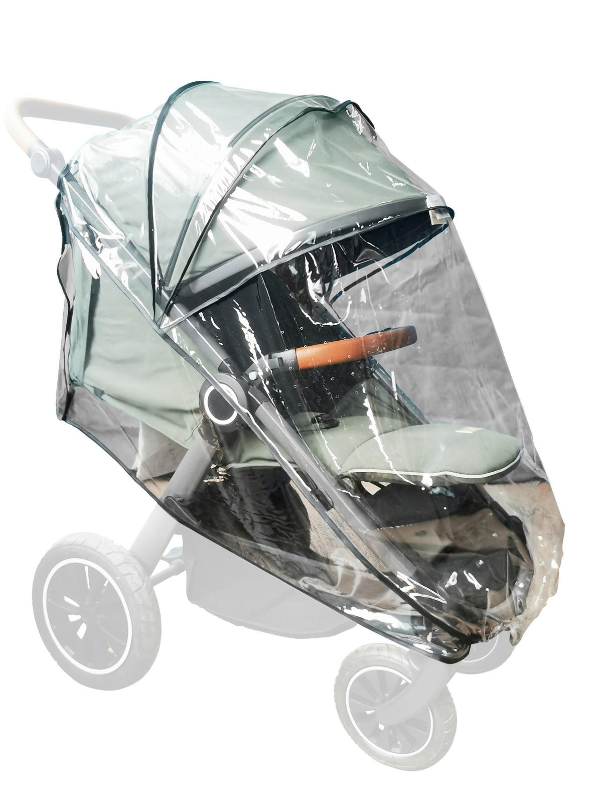 REGENVERDECK - Transparent/Schwarz, Basics, Kunststoff/Textil (90/148cm) - Jimmylee